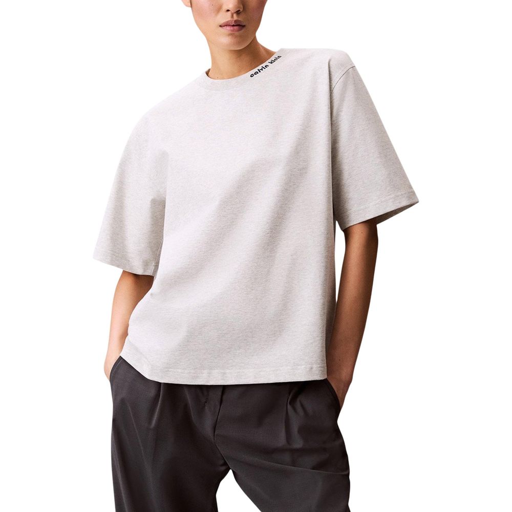 Calvin Klein Jeans Gray Cotton T-Shirt | Regal Royce