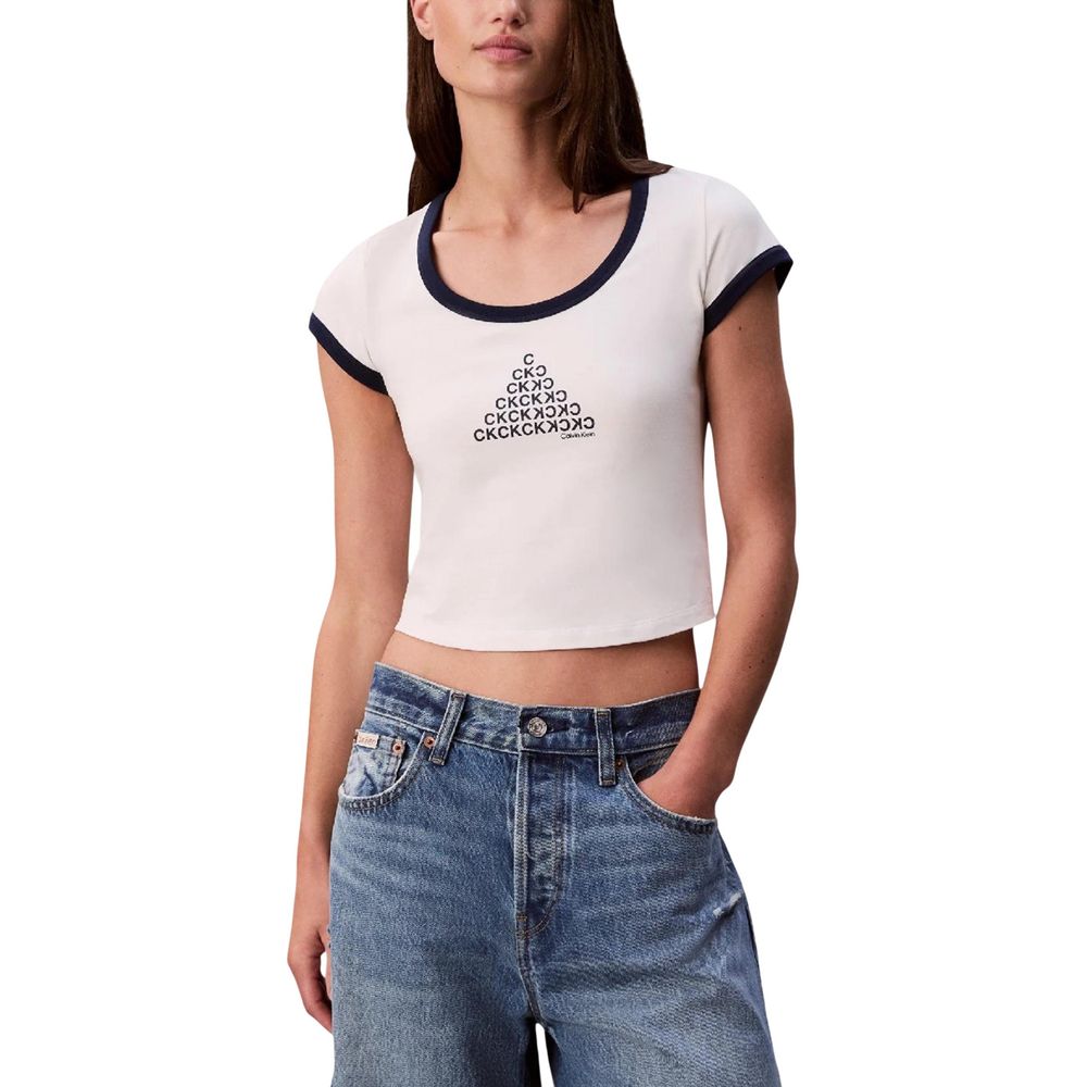 Calvin Klein Jeans White Cotton Tank Tops | Regal Royce