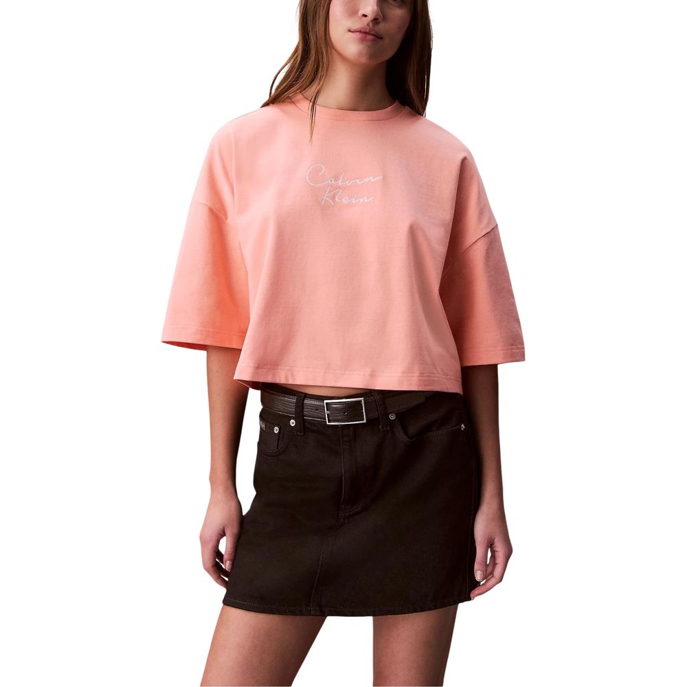 Calvin Klein Jeans Orange Cotton T-Shirt | Regal Royce