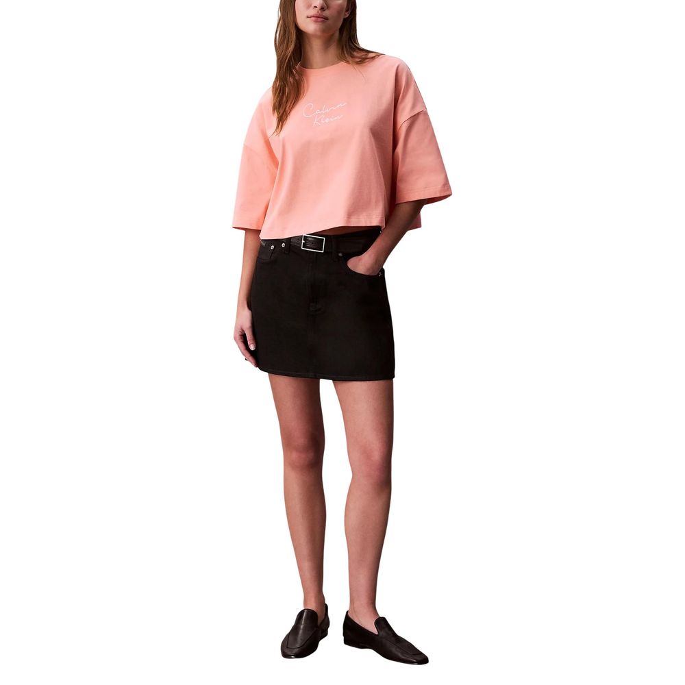 Calvin Klein Jeans Orange Cotton T-Shirt | Regal Royce
