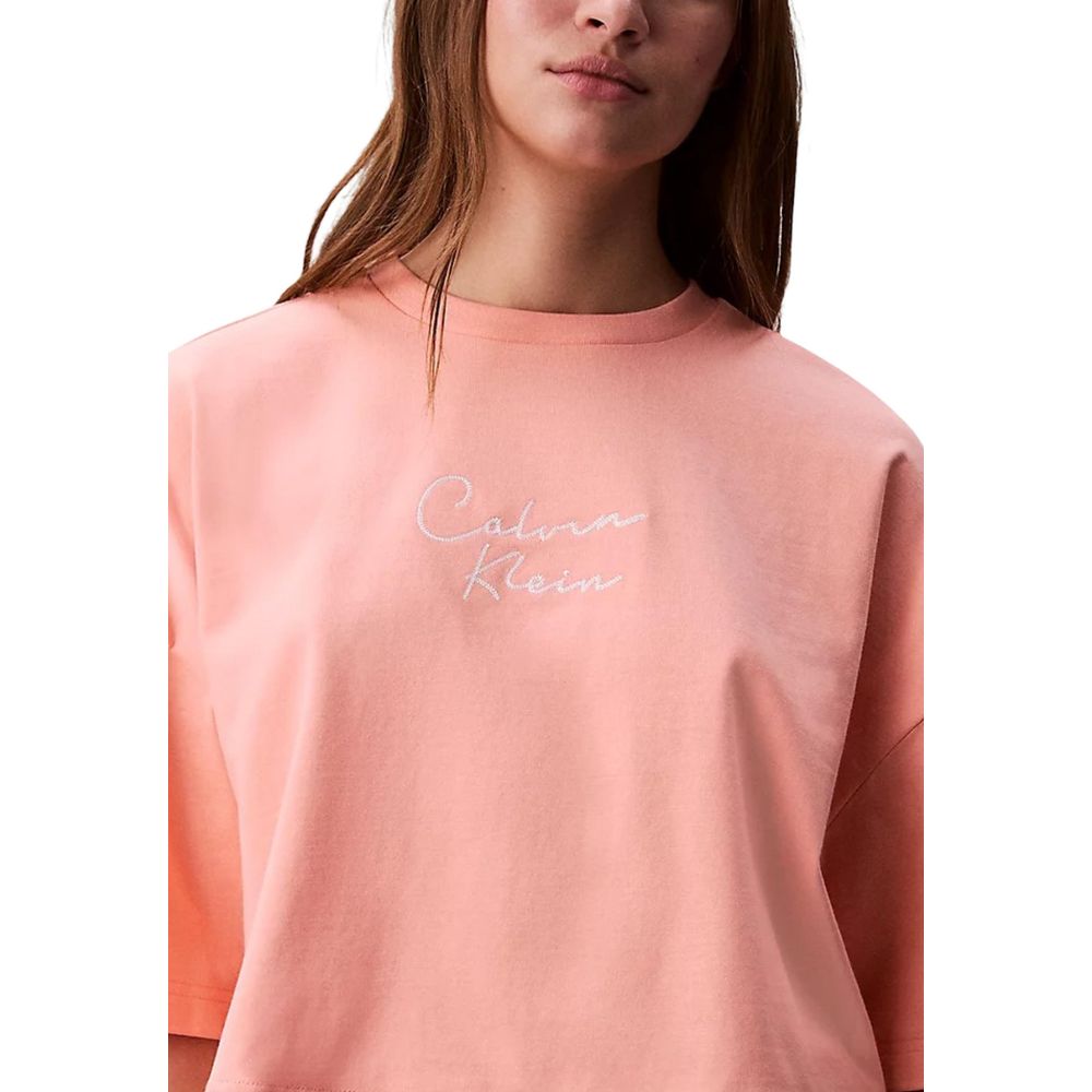 Calvin Klein Jeans Orange Cotton T-Shirt | Regal Royce