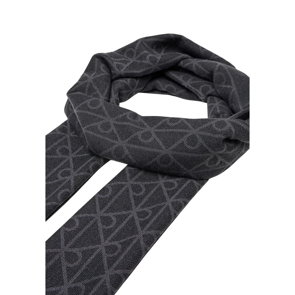 Calvin Klein Black Wool Scarf | Regal Royce