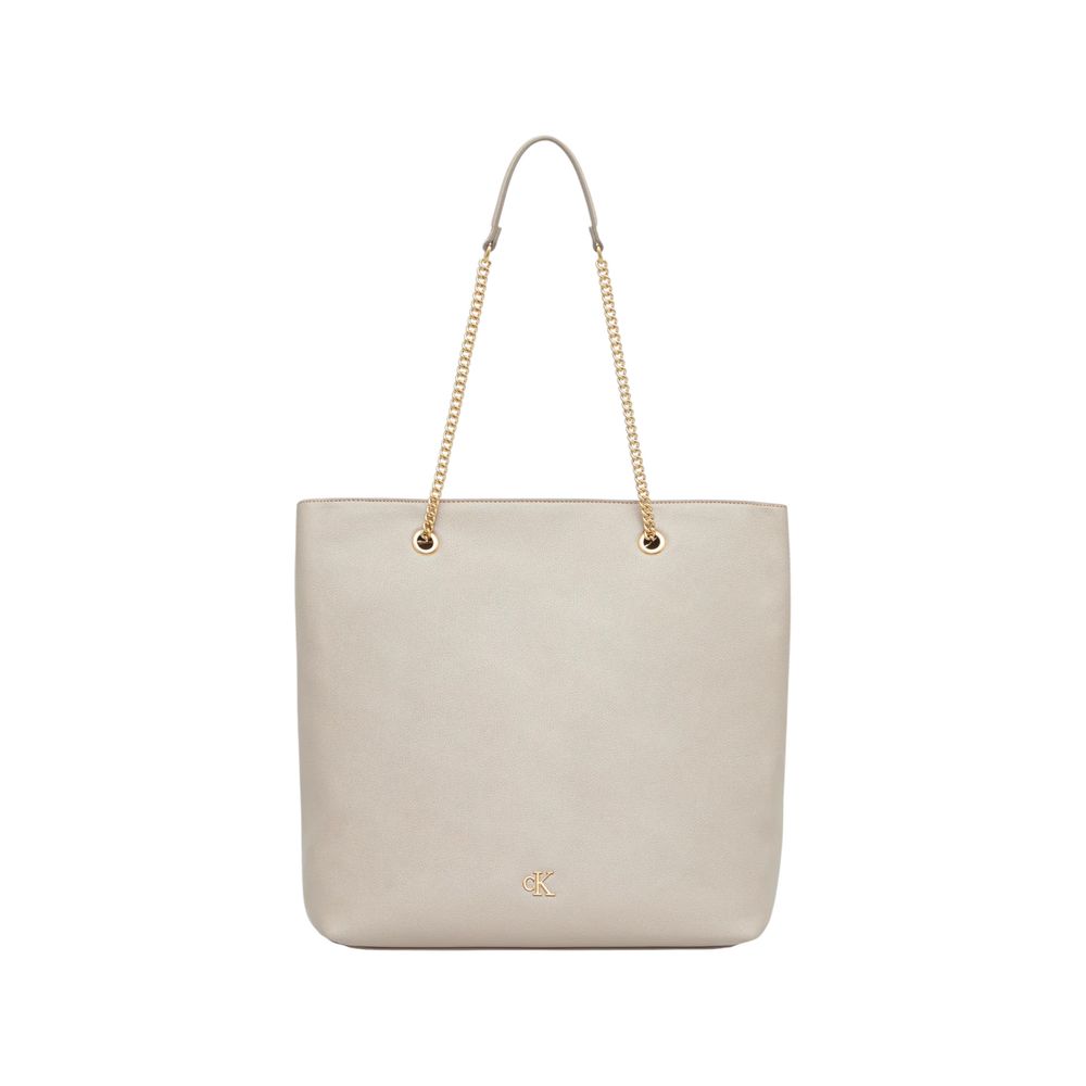 Calvin Klein Beige Polyethylene Handbag | Regal Royce