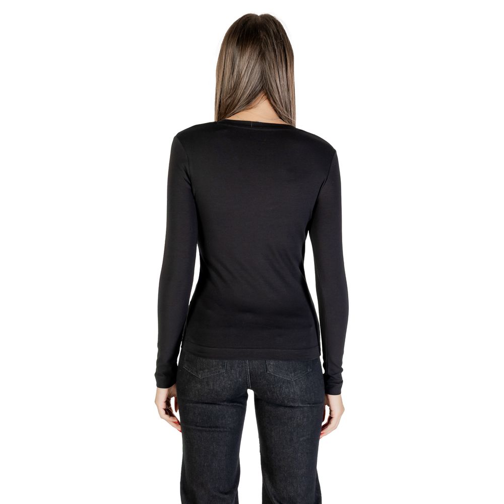 Guess Black Cotton Long Sleeve T-Shirt | Regal Royce