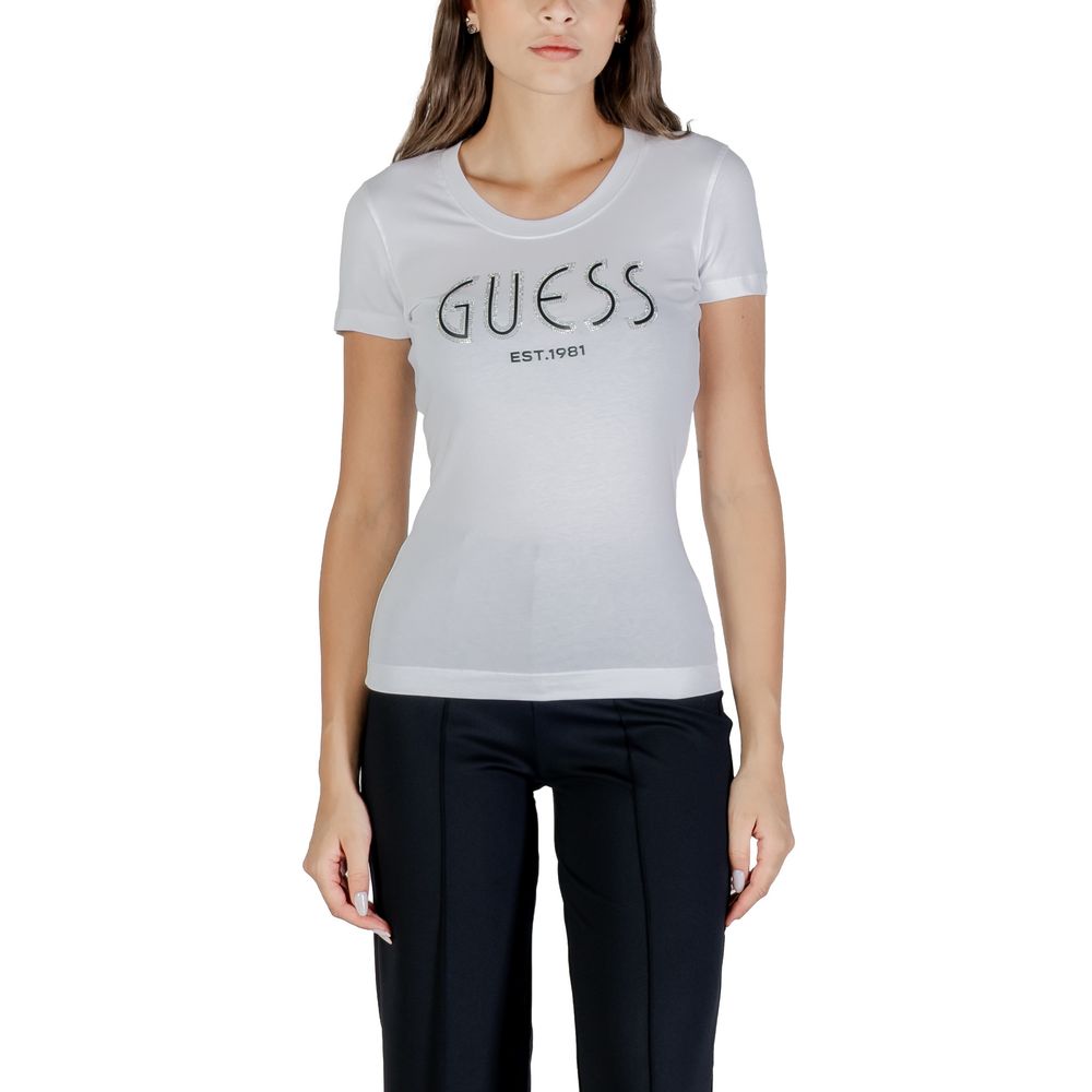 Guess White Cotton T-Shirt | Regal Royce
