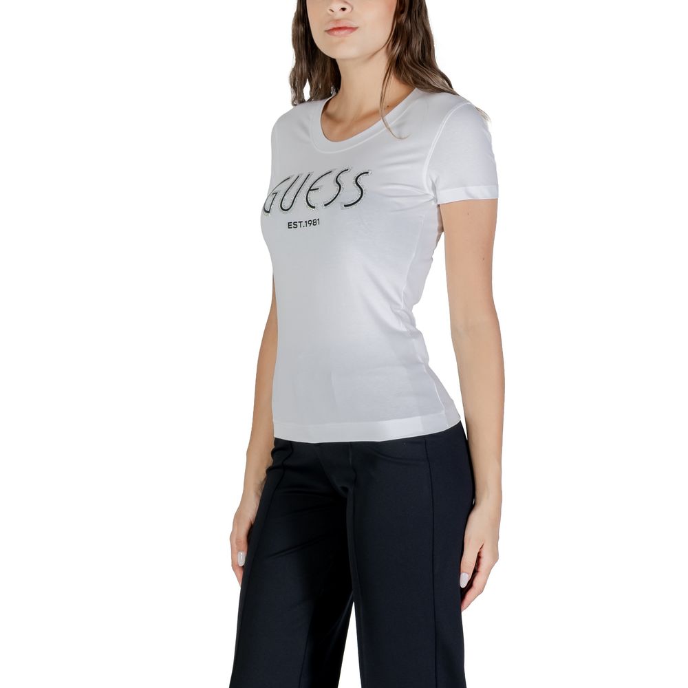Guess White Cotton T-Shirt | Regal Royce