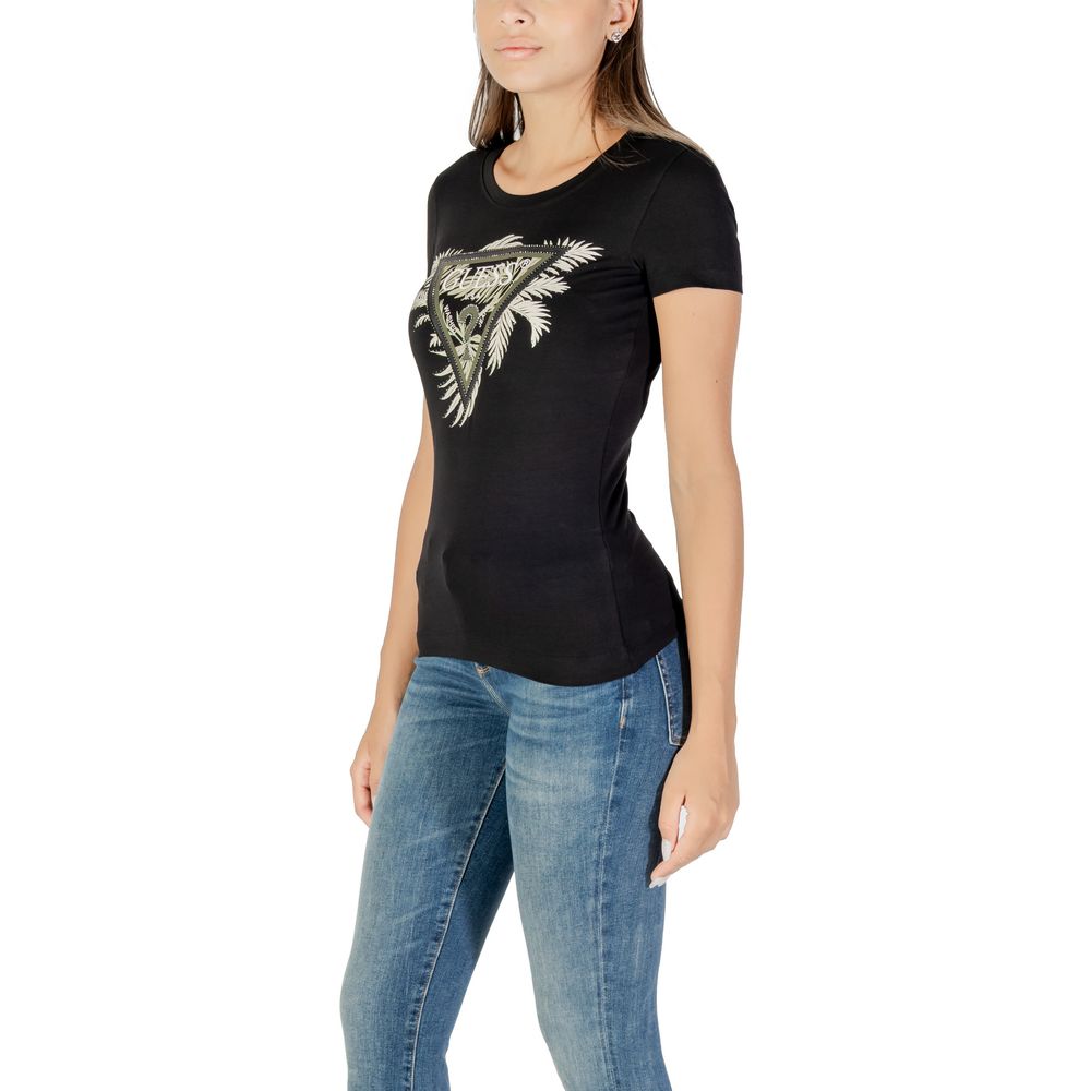 Guess Black Cotton T-Shirt | Regal Royce