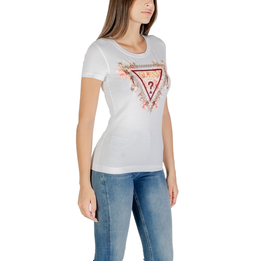 Guess White Cotton T-Shirt | Regal Royce