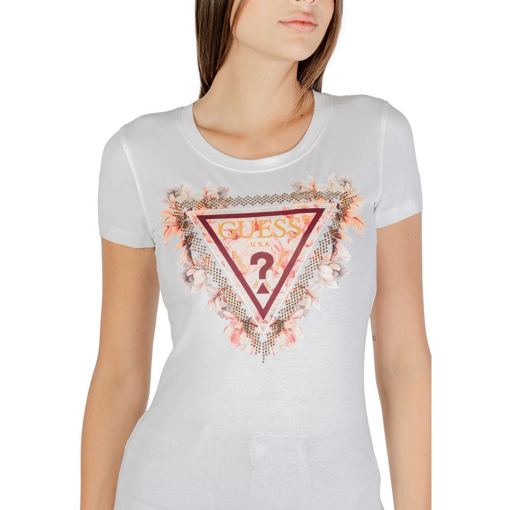 Guess White Cotton T-Shirt | Regal Royce