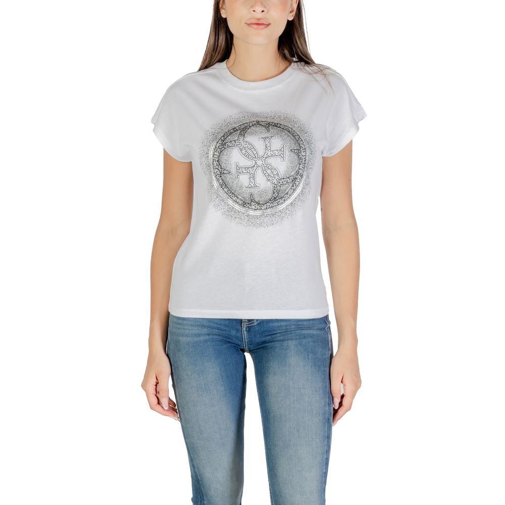 Guess White Cotton T-Shirt | Regal Royce