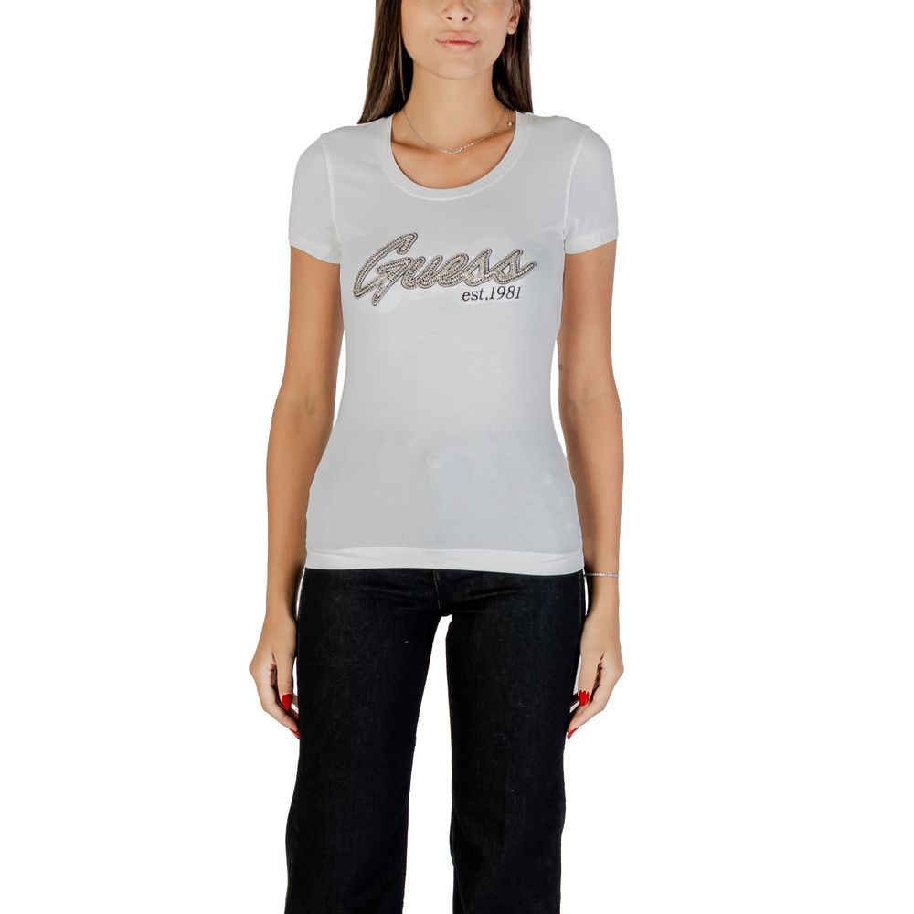Guess White Cotton T-Shirt | Regal Royce