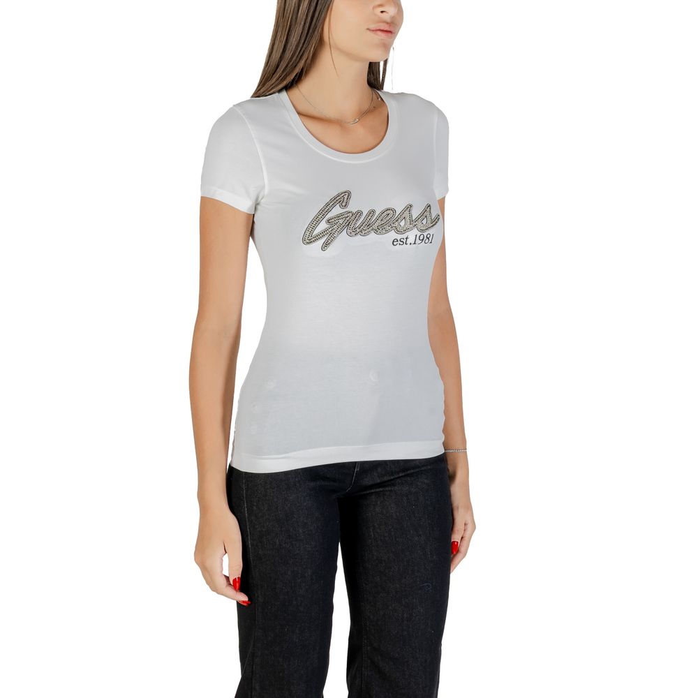 Guess White Cotton T-Shirt | Regal Royce