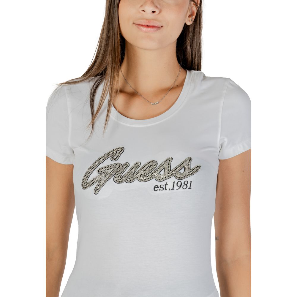 Guess White Cotton T-Shirt | Regal Royce