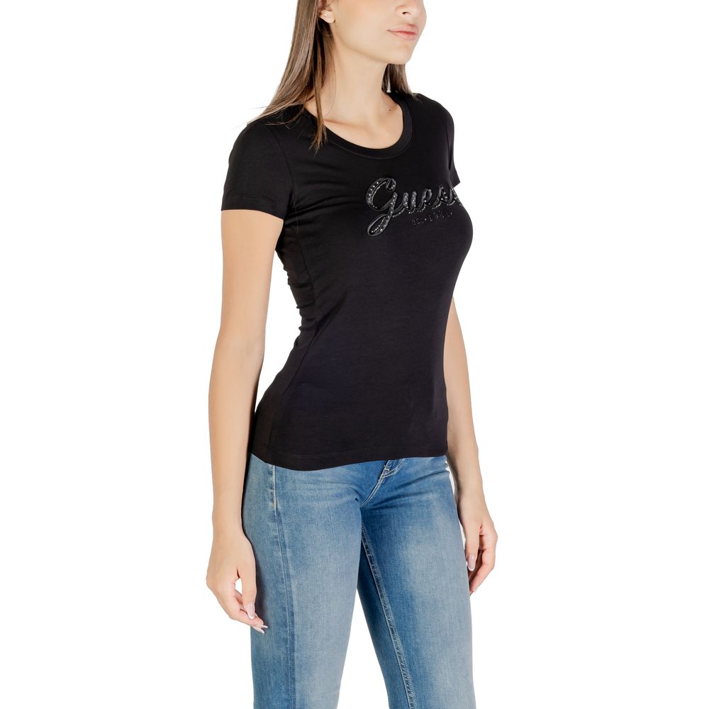 Guess Black Cotton T-Shirt | Regal Royce