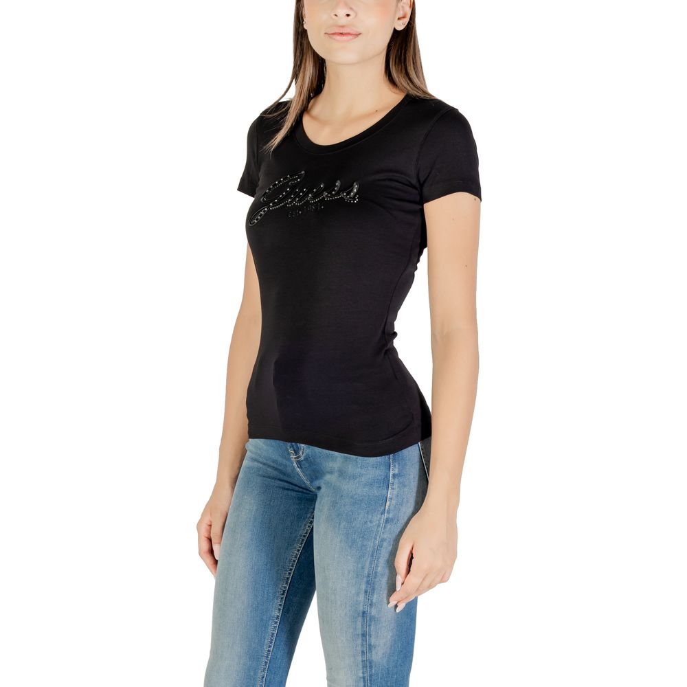 Guess Black Cotton T-Shirt | Regal Royce