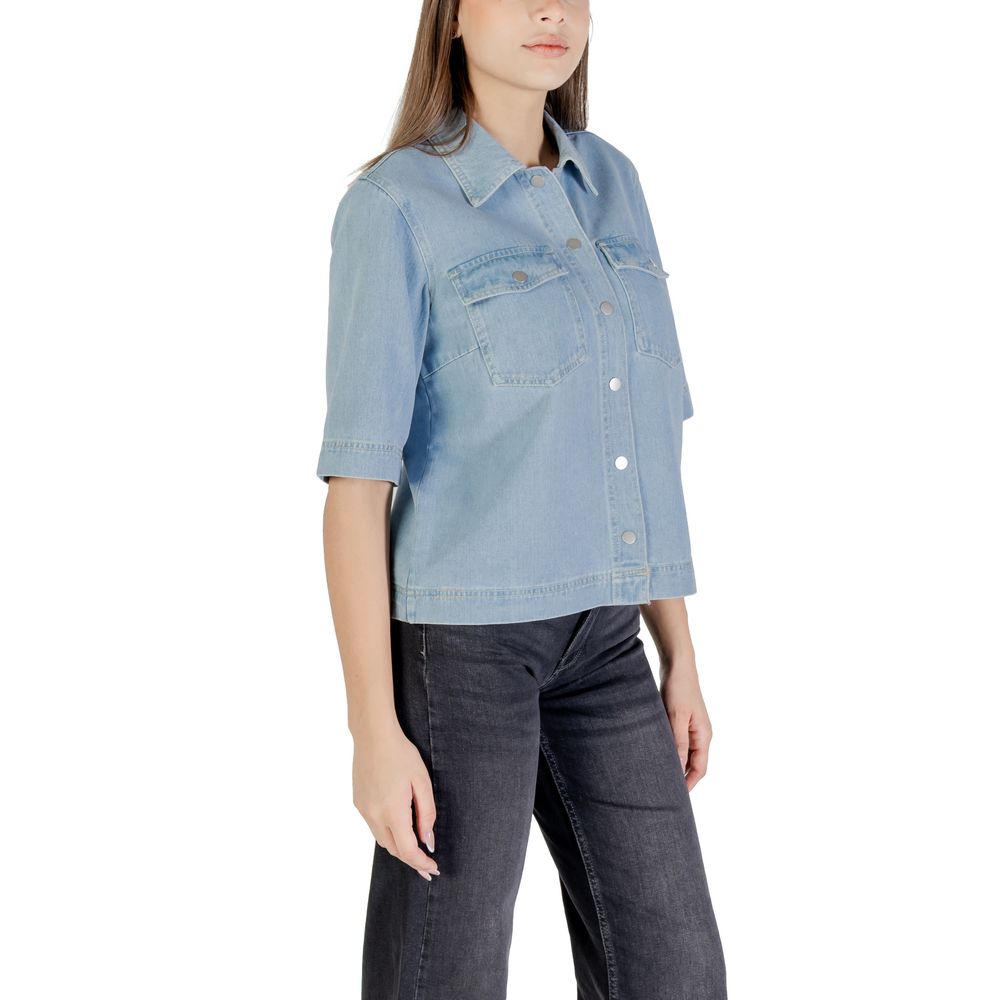 Only Light Blue Cotton Shortsleeve Shirt | Regal Royce