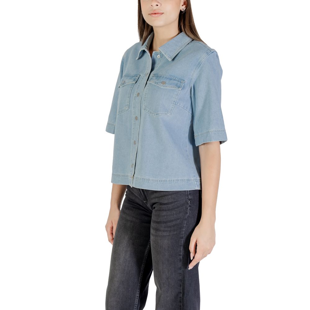 Only Light Blue Cotton Shortsleeve Shirt | Regal Royce