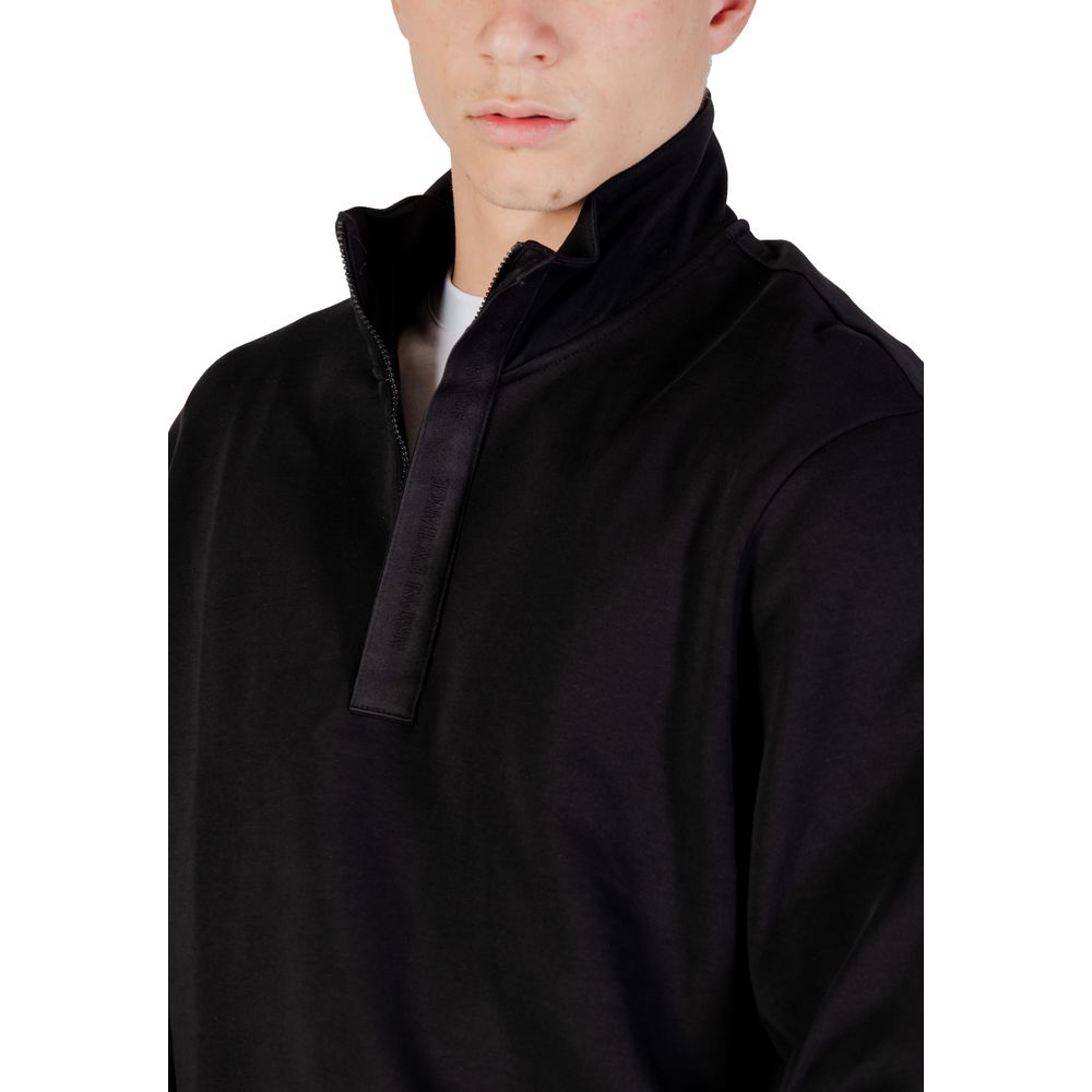Armani Exchange Black Cotton Sweatshirt | Regal Royce