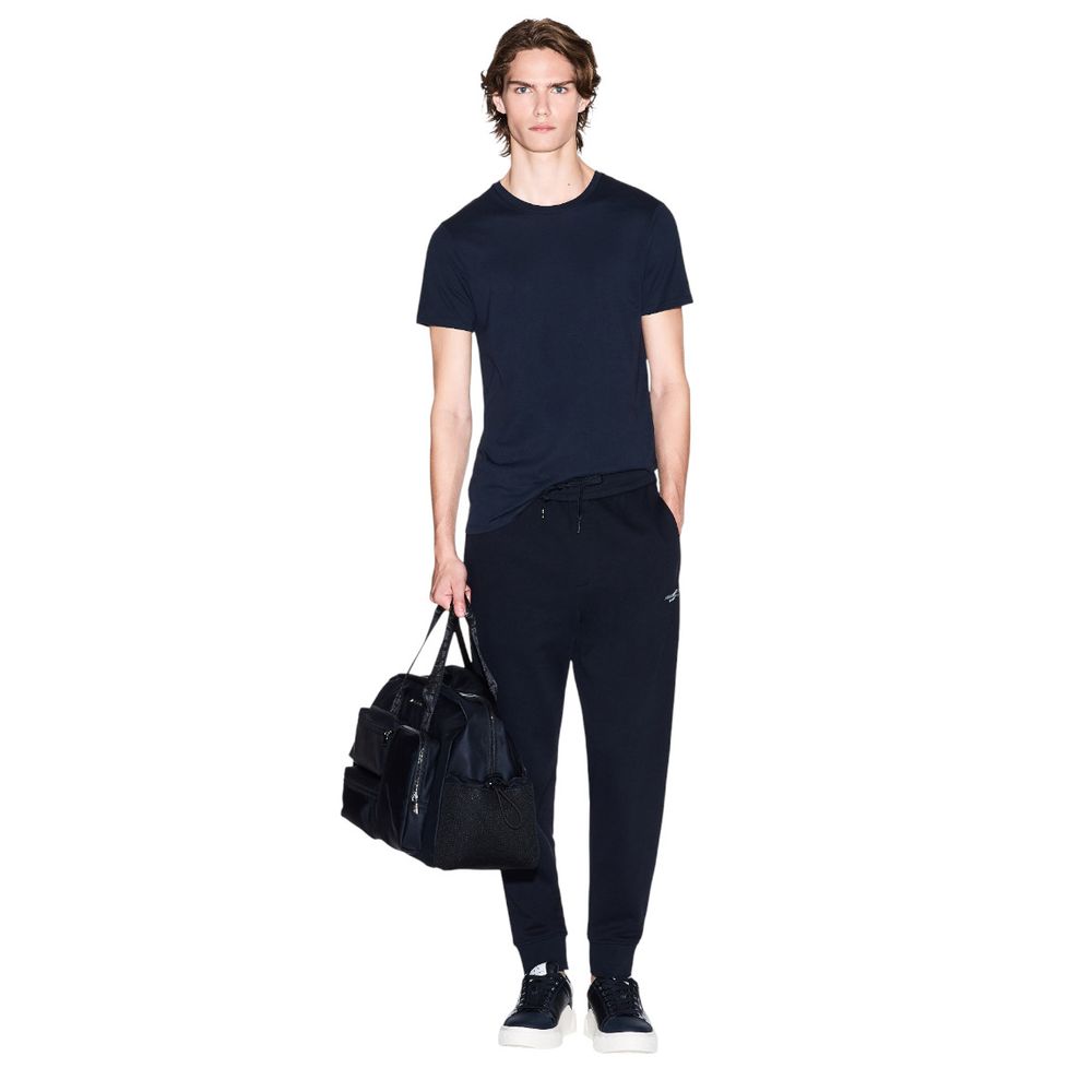 Armani Exchange Blue Cotton Joggers (Workout Pants) | Regal Royce