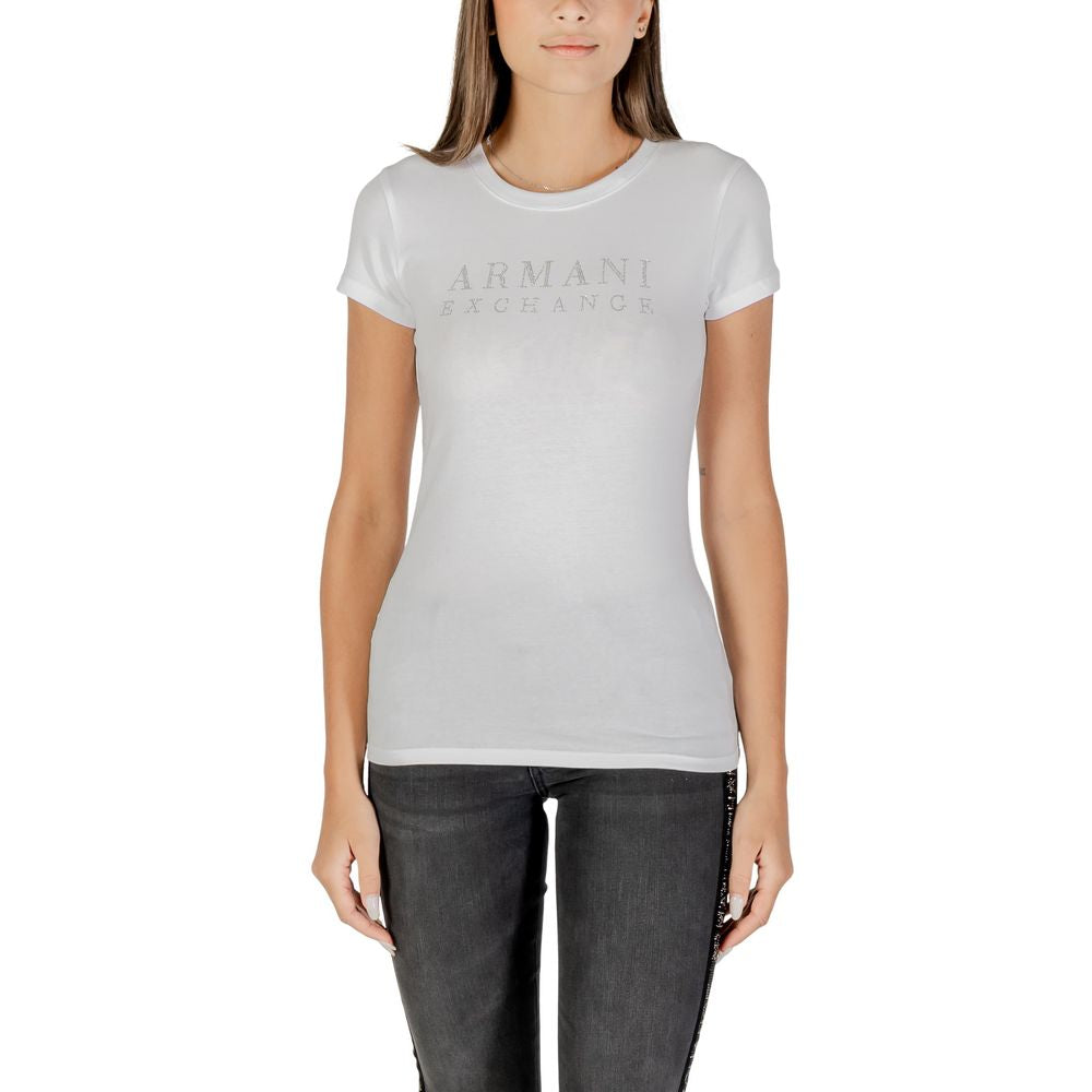 Armani Exchange White Cotton T-Shirt | Regal Royce