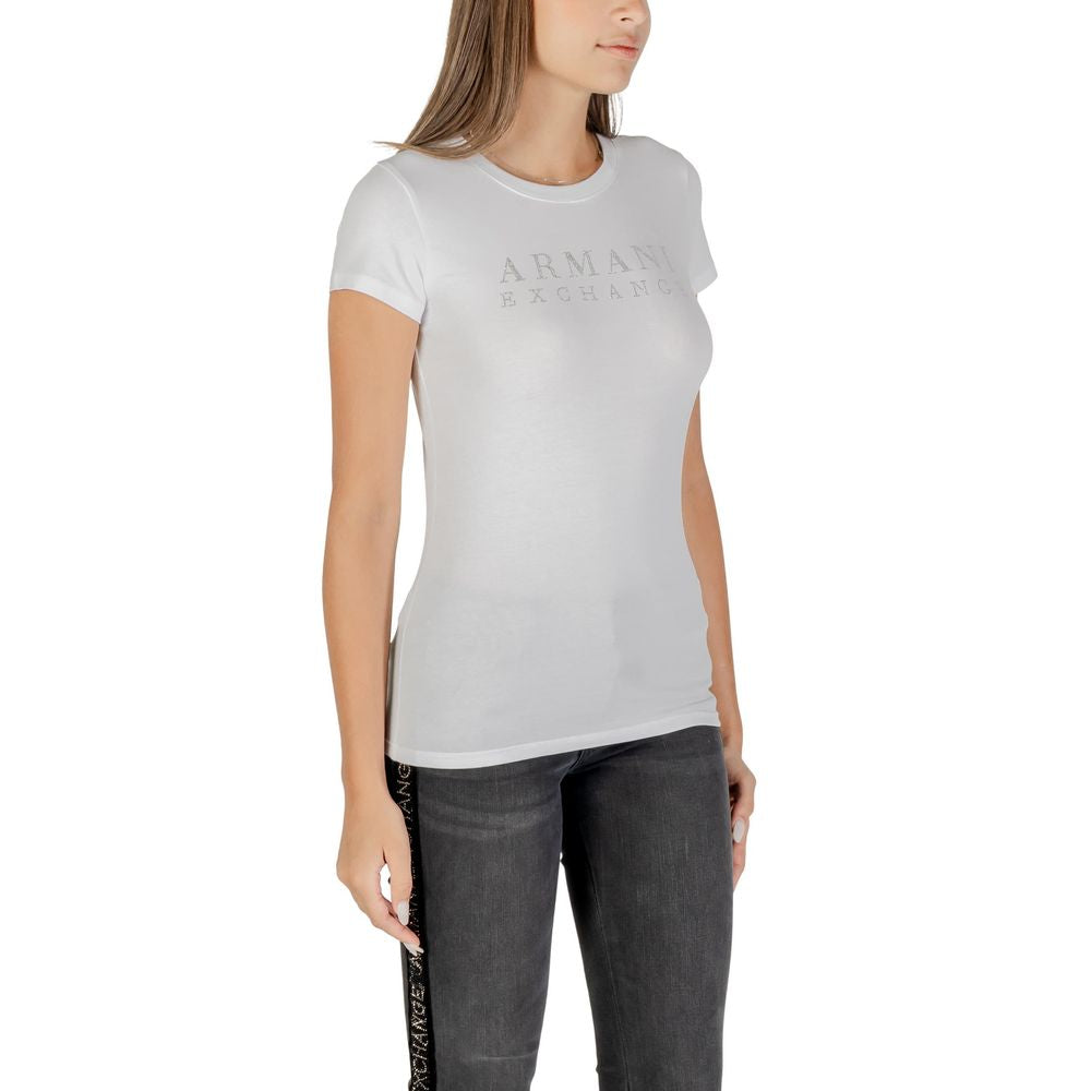 Armani Exchange White Cotton T-Shirt | Regal Royce