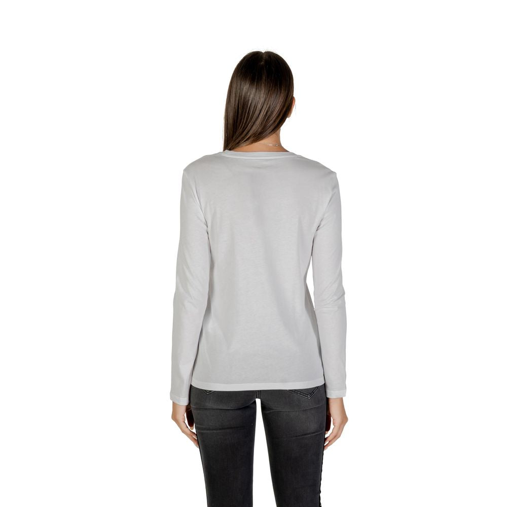 Armani Exchange White Cotton Long Sleeve T-Shirt | Regal Royce