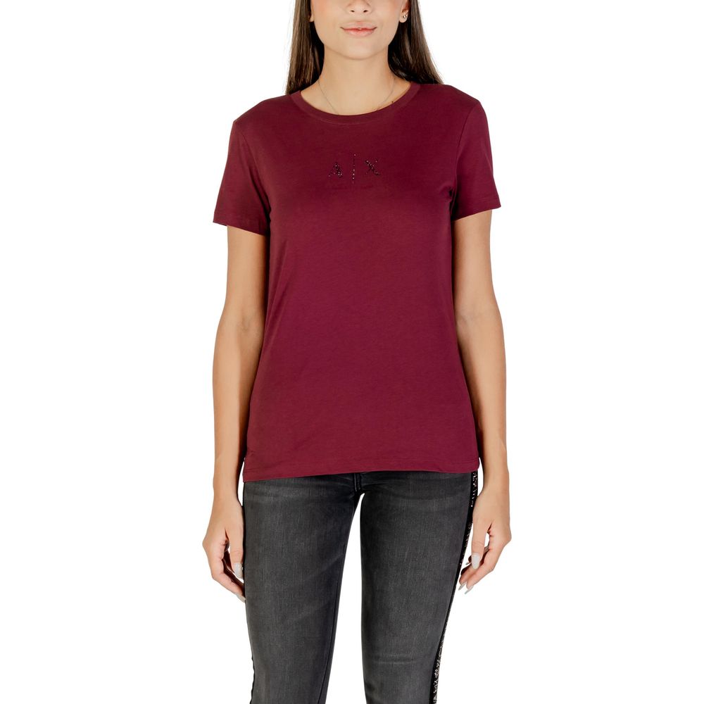 Armani Exchange Bordeaux Cotton T-Shirt | Regal Royce