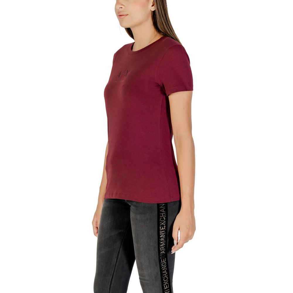 Armani Exchange Bordeaux Cotton T-Shirt | Regal Royce
