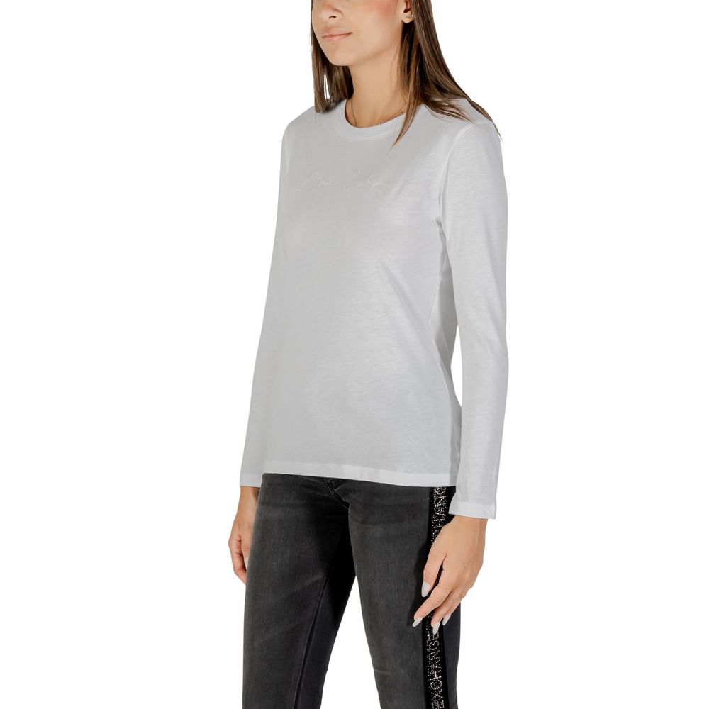 Armani Exchange White Cotton Long Sleeve T-Shirt | Regal Royce