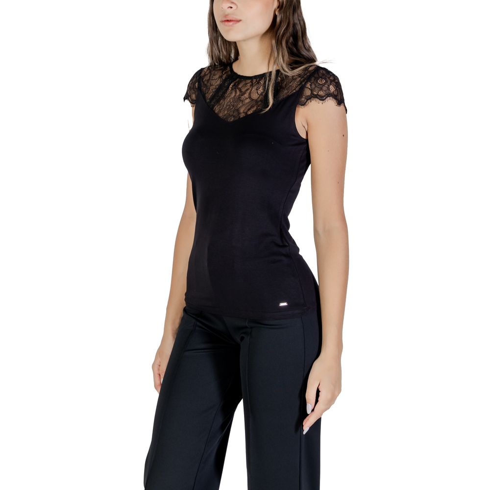 Morgan De Toi Black Viscose Blouse | Regal Royce