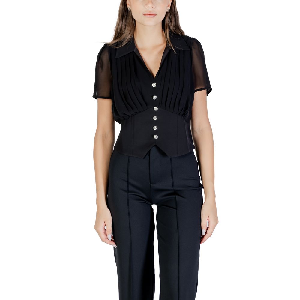 Morgan De Toi Black Polyester Shortsleeve Shirt | Regal Royce