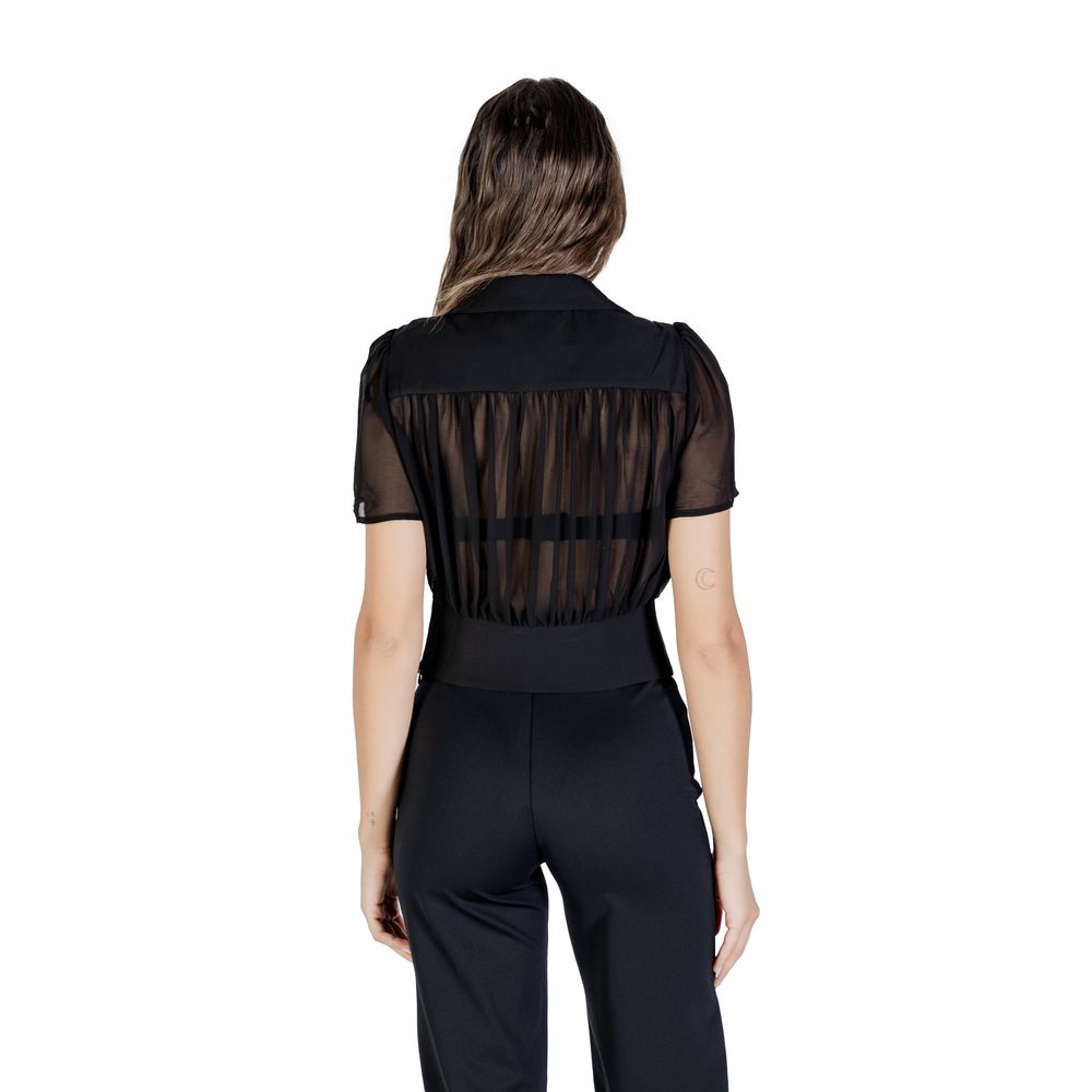 Morgan De Toi Black Polyester Shortsleeve Shirt | Regal Royce