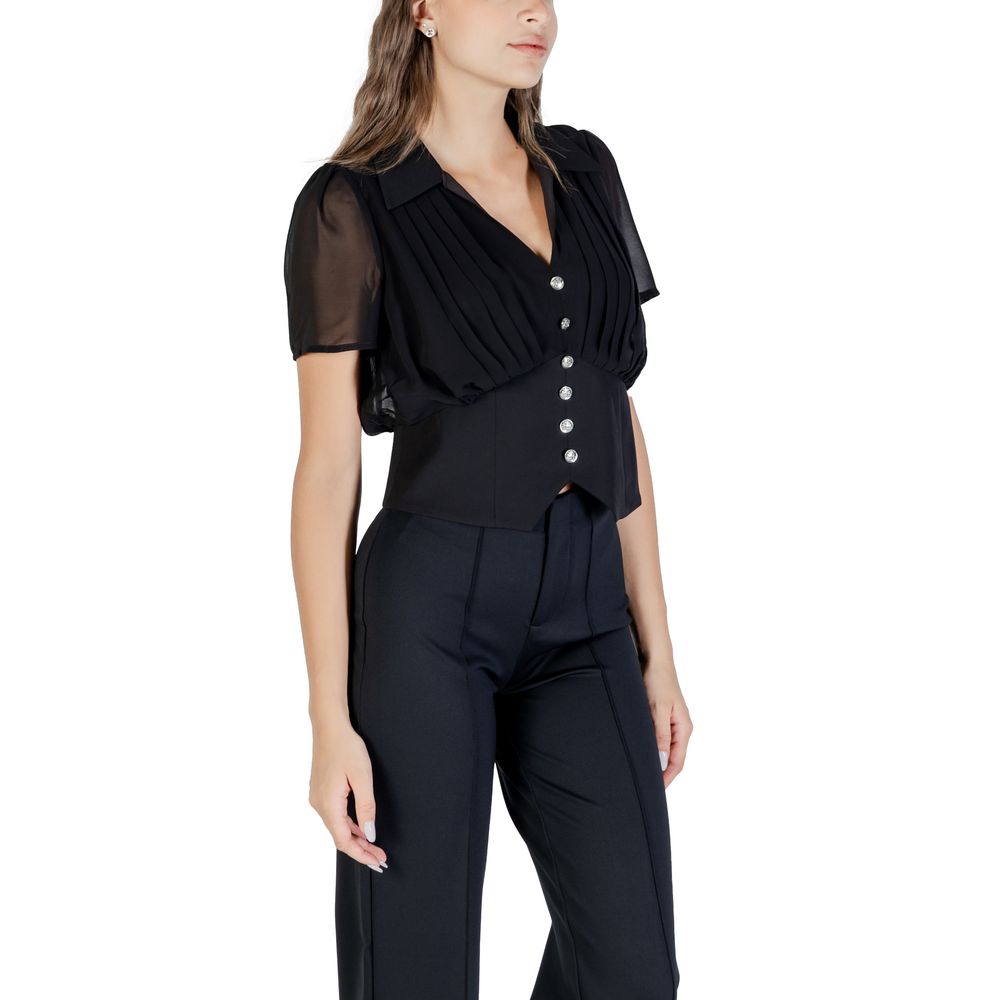 Morgan De Toi Black Polyester Shortsleeve Shirt | Regal Royce
