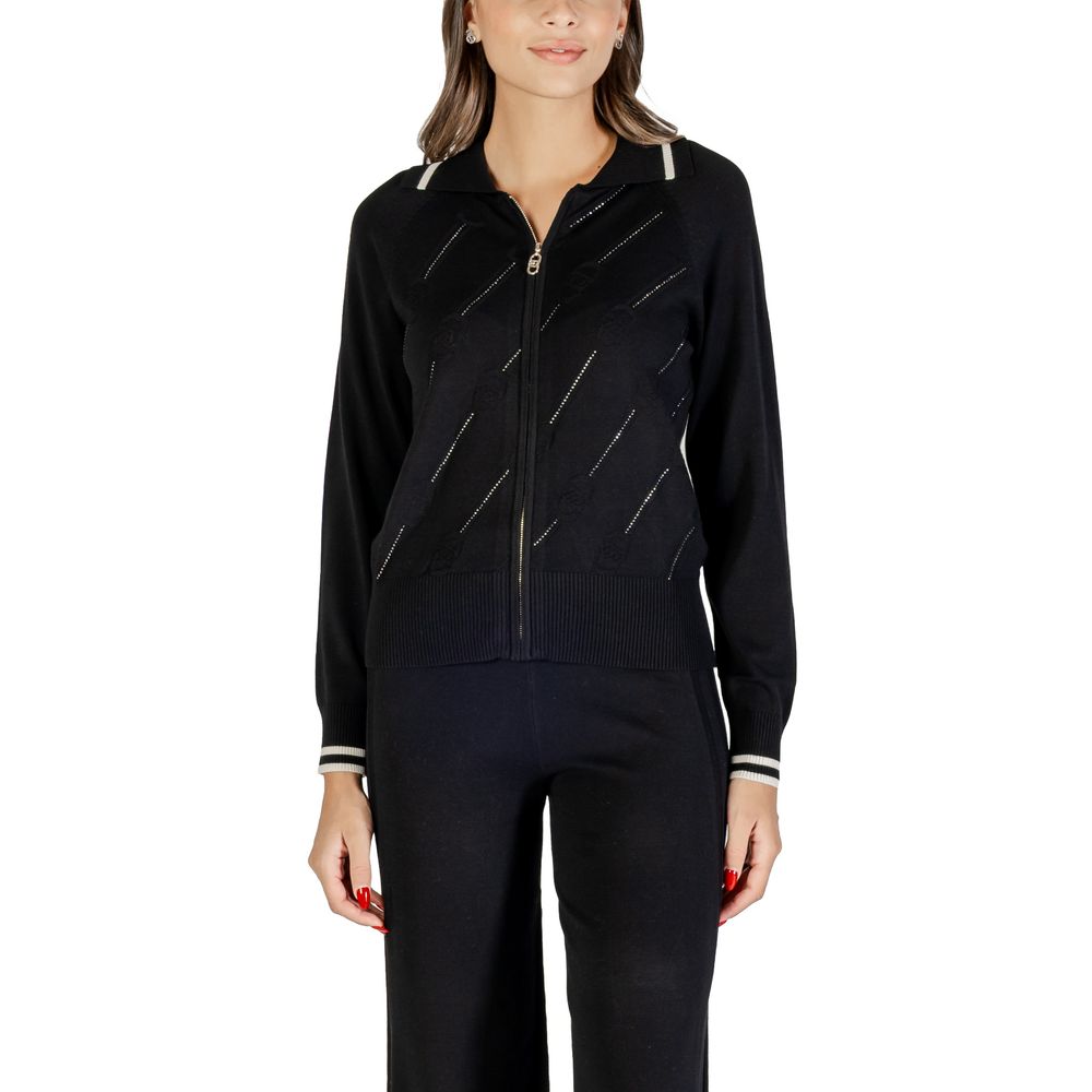 Liu Jo Black And White Viscose Cardigan | Regal Royce