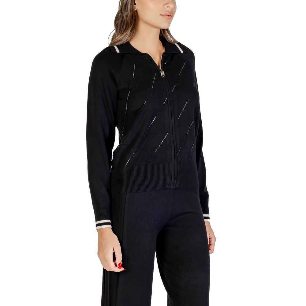 Liu Jo Black And White Viscose Cardigan | Regal Royce