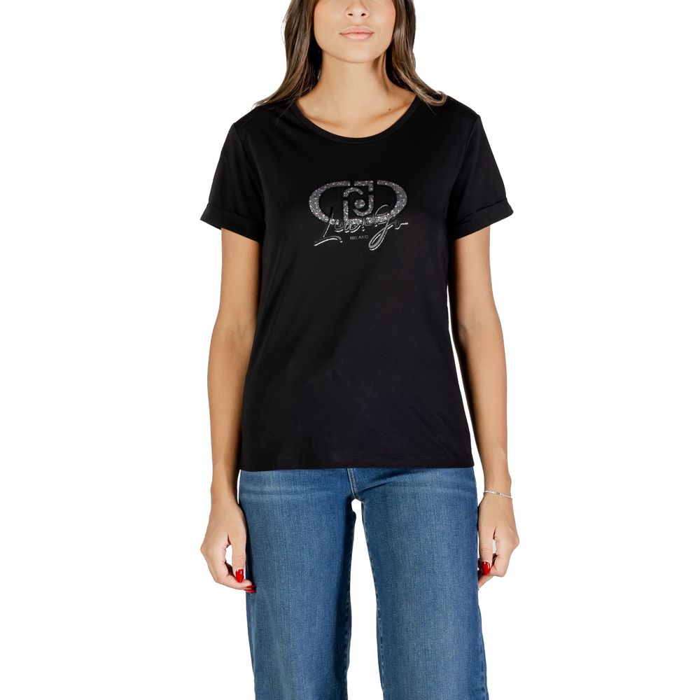 Liu Jo Black Cotton T-Shirt | Regal Royce