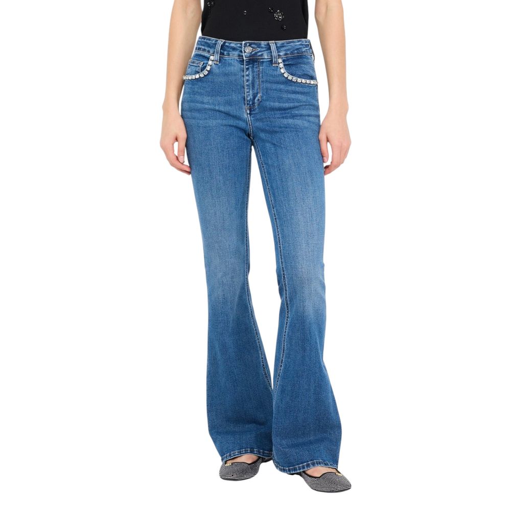 Liu Jo Blue Cotton Bootcut Jeans | Regal Royce