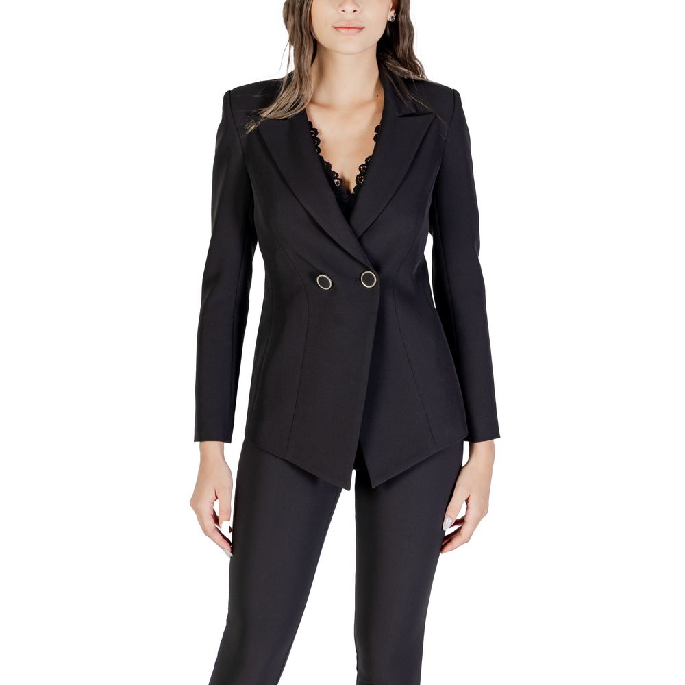 Rinascimento Black Polyester Blazer | Regal Royce