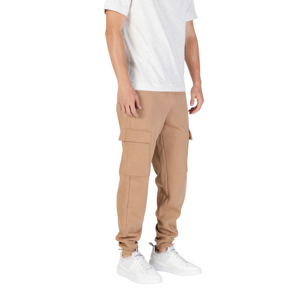 EA7 Emporio Armani Beige Cotton Joggers (Workout Pants) | Regal Royce