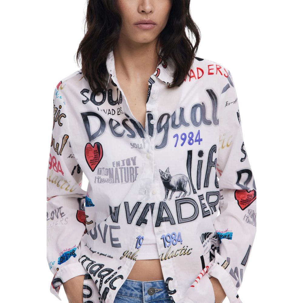 Desigual White Cotton Blouse | Regal Royce