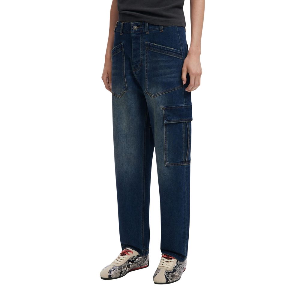 Desigual Blue Cotton Boyfriend Jeans | Regal Royce