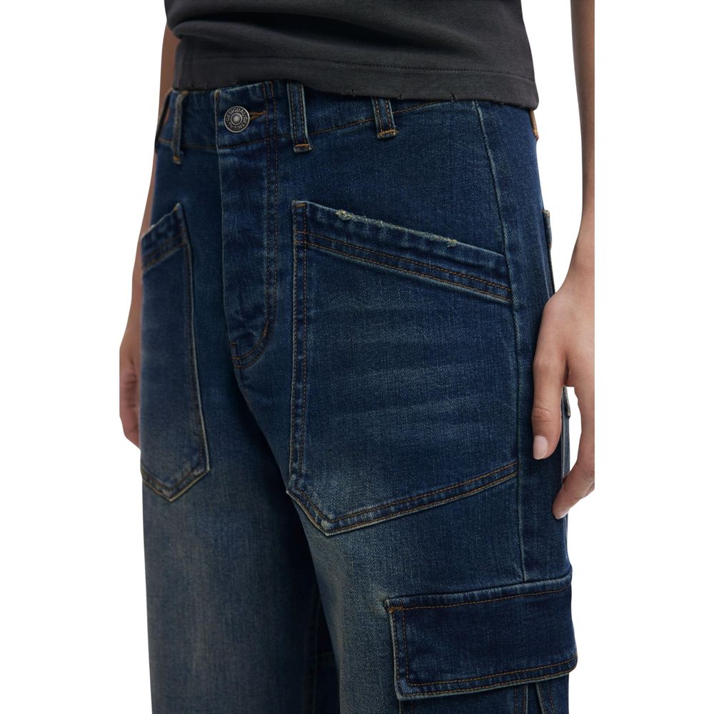 Desigual Blue Cotton Boyfriend Jeans | Regal Royce