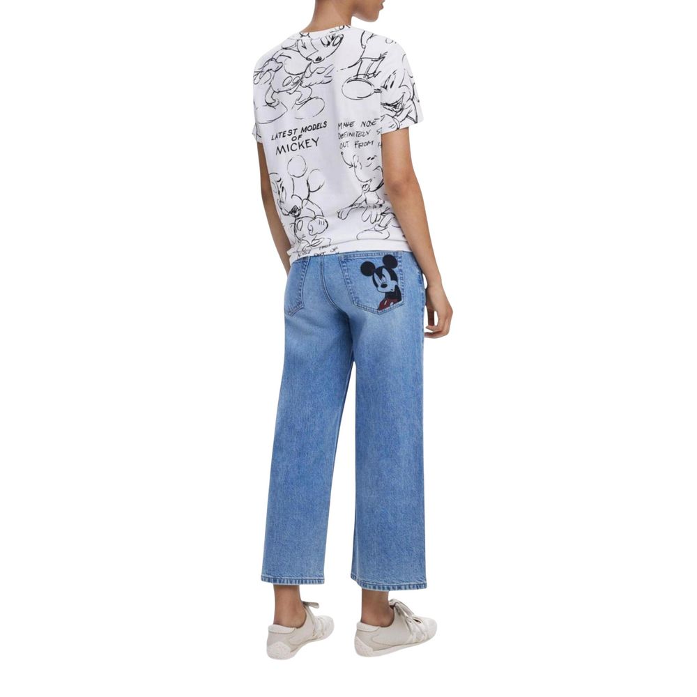 Desigual White Cotton T-Shirt | Regal Royce
