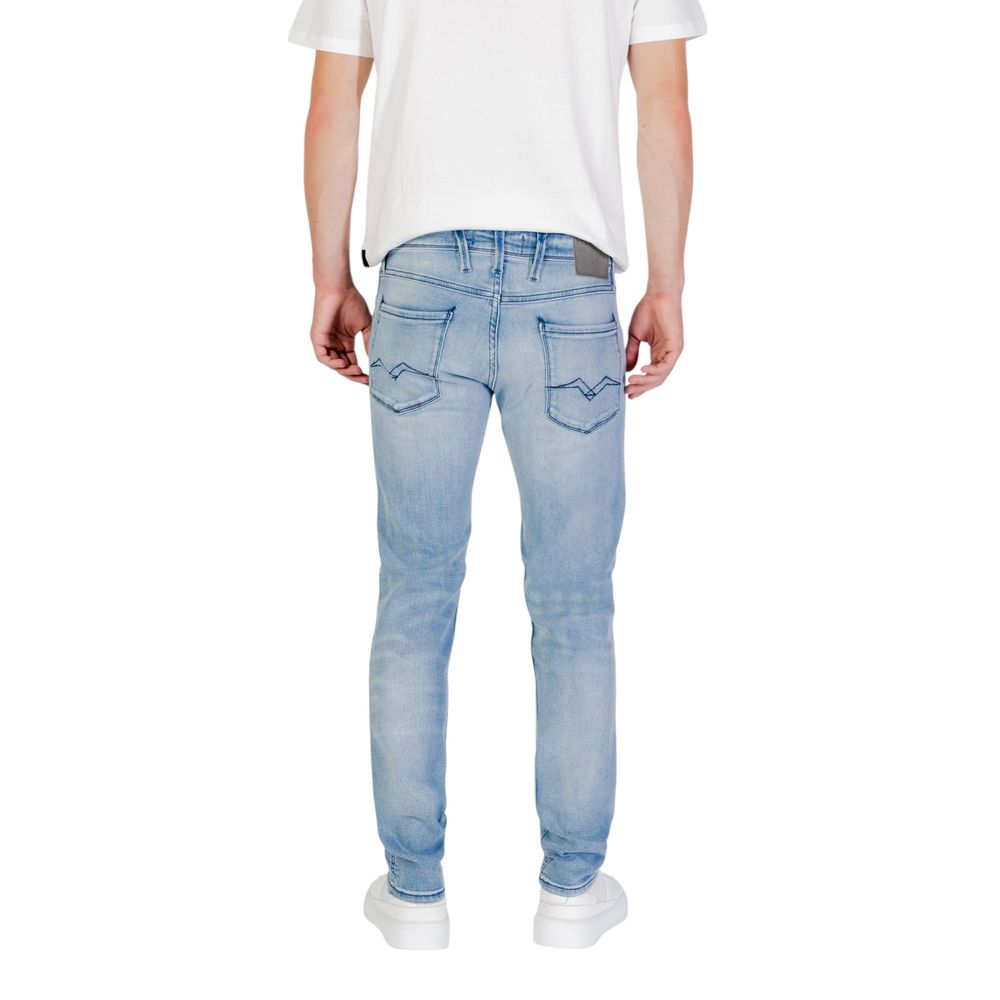 Replay Light Blue Cotton Relaxed Fit Jeans | Regal Royce
