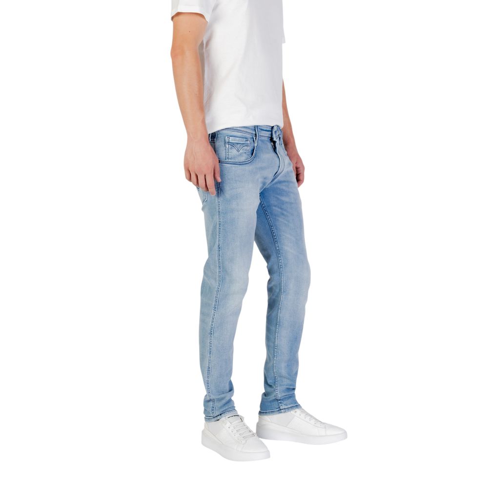 Replay Light Blue Cotton Relaxed Fit Jeans | Regal Royce