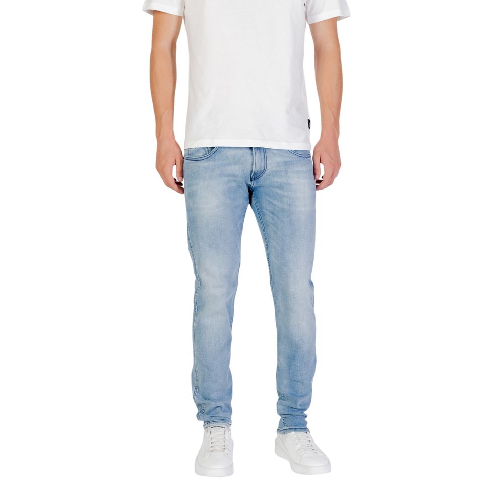 Replay Light Blue Cotton Relaxed Fit Jeans | Regal Royce