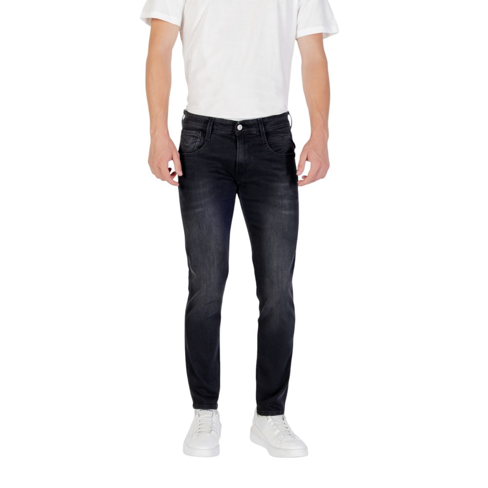 Replay Black Cotton Skinny Jeans | Regal Royce