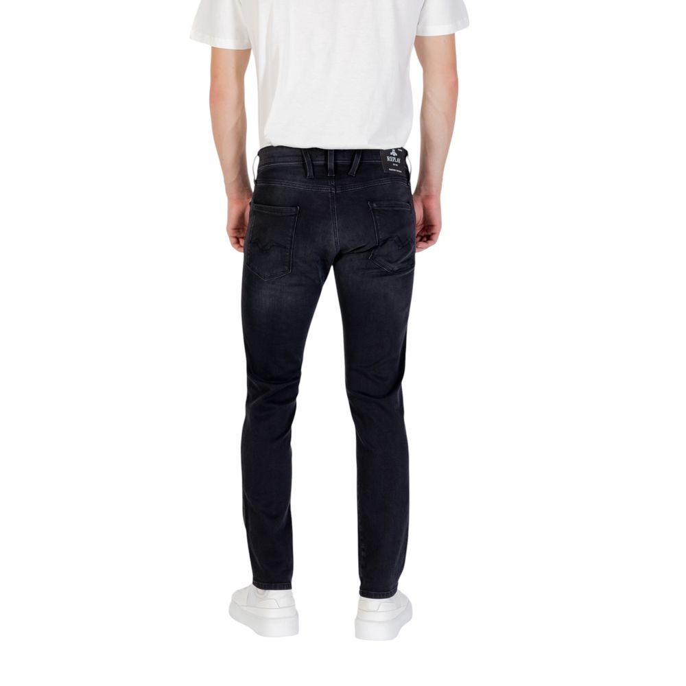 Replay Black Cotton Skinny Jeans | Regal Royce