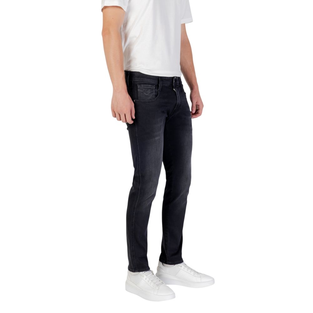 Replay Black Cotton Skinny Jeans | Regal Royce