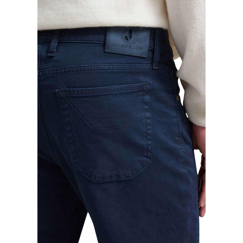 Jeckerson Blue Cotton Skinny Pants | Regal Royce